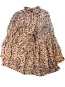 Torrid Leopard Print Twist Front Chiffon Tunic